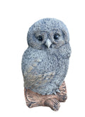 Fluffy Owl Statue Ornament Animal Concrete Garden Australian Made