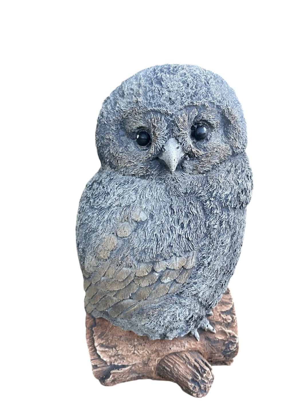 Fluffy Owl Statue Ornament Animal Concrete Garden Australian Made