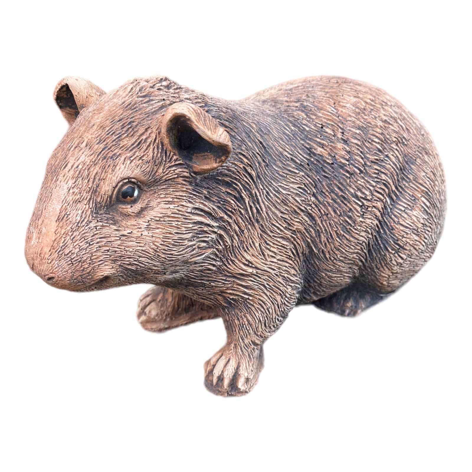 Guinea Pig Statue Ornament Farm Animal Concrete Garden Australian Made Brown