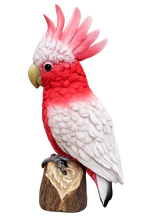 AUSTRALIAN MAJOR MITCHEL BIRD ON A BRANCH ANIMAL GARDEN STATUE ORNAMENT GIFT