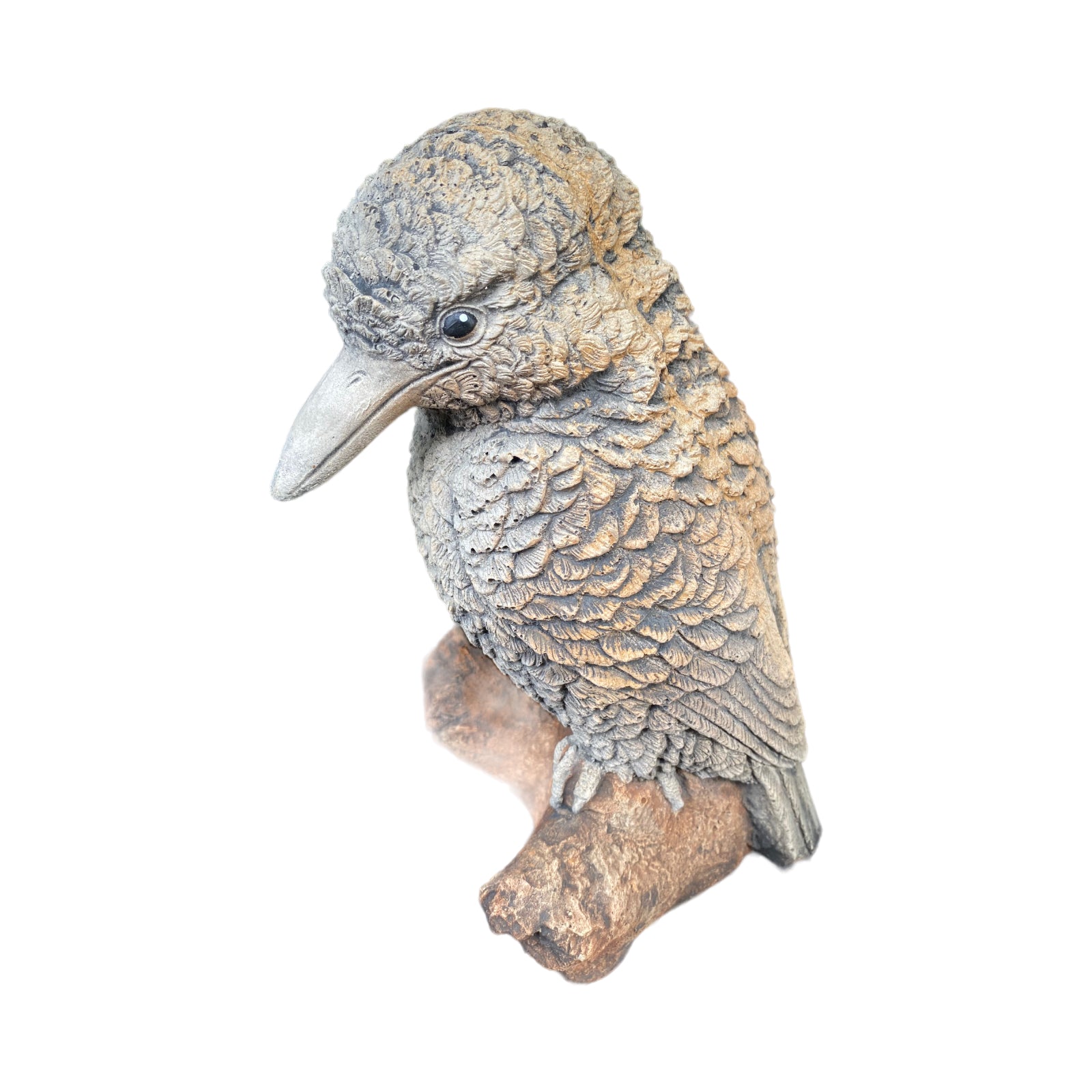 Kookaburra Bird On A Log  Statue Ornament Animal Concrete Garden Australian Made