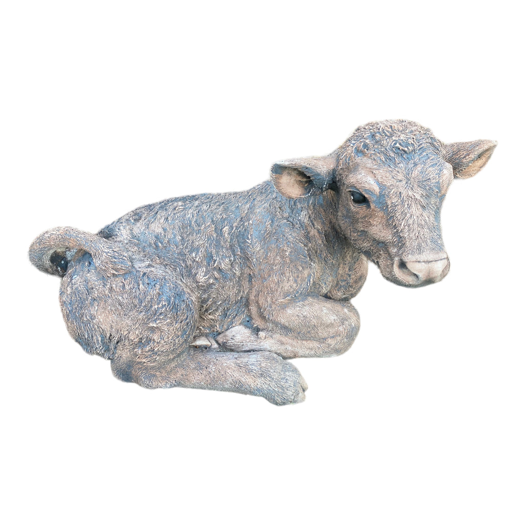 Cow Calf Statue Ornament Farm Animal Concrete Large Garden Australian Made Brown