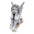 Fairy Thinking Statue Sitting Concrete Cement Garden Australian Made Grey