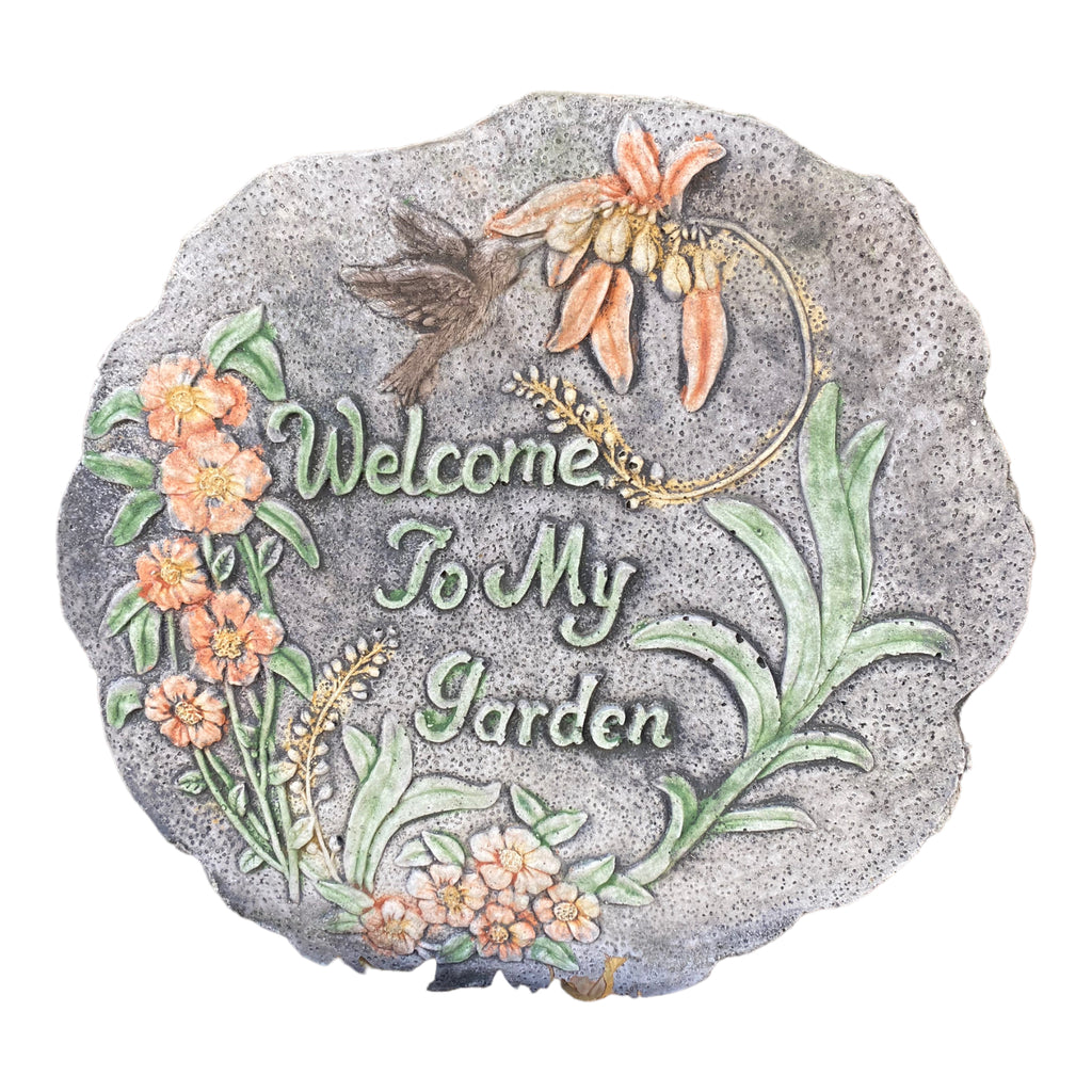 Welcome To My Garden Concrete Cement Garden Statue Australian Made