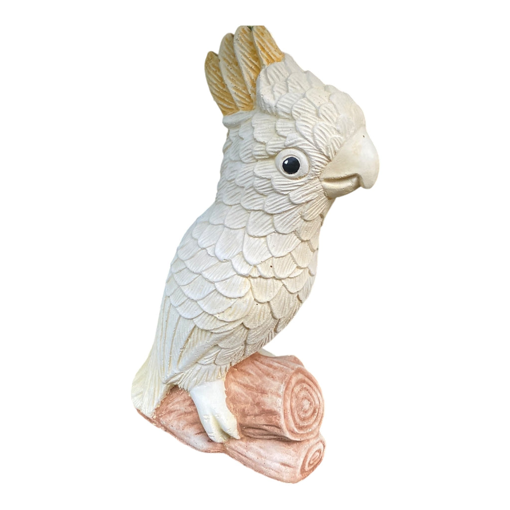 Sulfa Crested Cockatoo Statue Ornament Animal Concrete Garden Australian Made