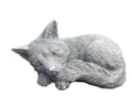 sleeping fox concrete garden statue displayed in a landscaped Australian garden 