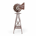 22nice4me Garden Statues rustic metal windmill garden ornament featuring a Southern Cross design in a weathered finish.
