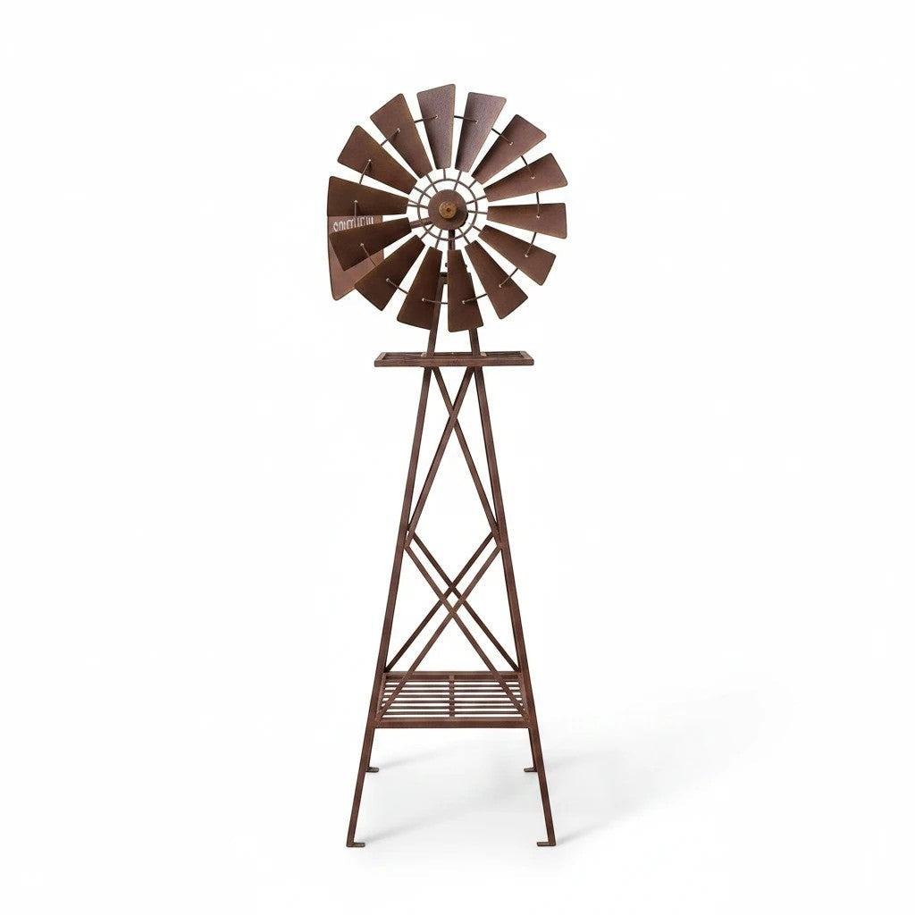 22nice4me Garden Statues rustic metal Southern Cross windmill garden ornament standing 2.3 metres tall