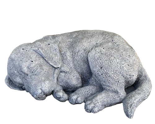 Concrete beagle garden statue front view outdoor cement dog ornament