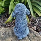 Sitting Cavoodle Concrete Garden Dog Statue Outdoor Ornament back