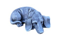 Concrete Dachshund garden statue front view outdoor cement dog ornament