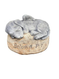 Angel Dog Memorial Statue with Wings Concrete Garden Ornament front