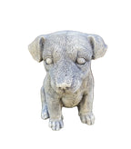 Concrete jack Russell garden statue front view outdoor cement dog ornament