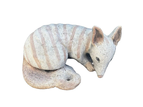 22nice4me Garden Statues handcrafted grey and brown concrete numbat garden ornament with realistic striped markings