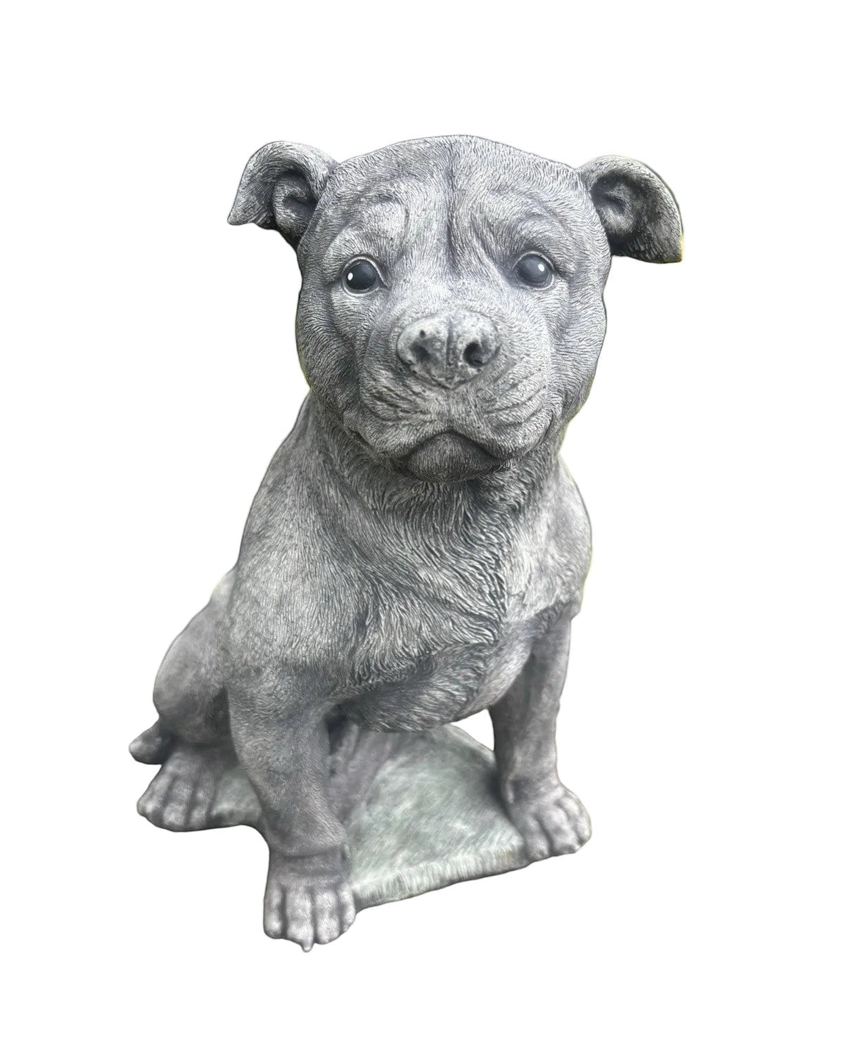 Staffordshire bull terrier concrete garden statue outdoor cement garden ornament