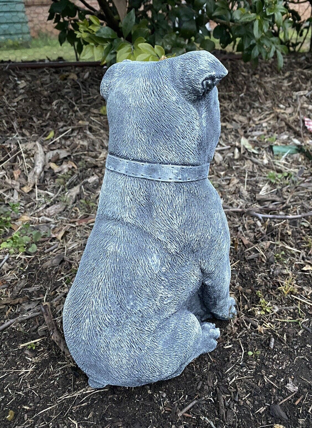 staffordshire bull terrier garden statue concrete