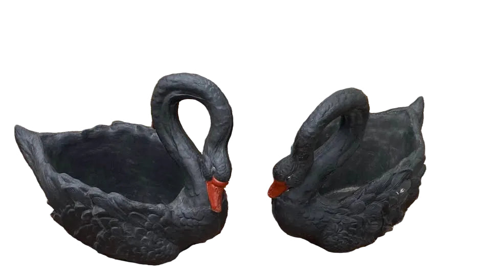 Concrete swan planter garden statue ornaments outdoor cement flower pot Australia