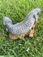 22nice4me Garden Statues realistic concrete Shingleback lizard ornament with detailed scales on a textured base