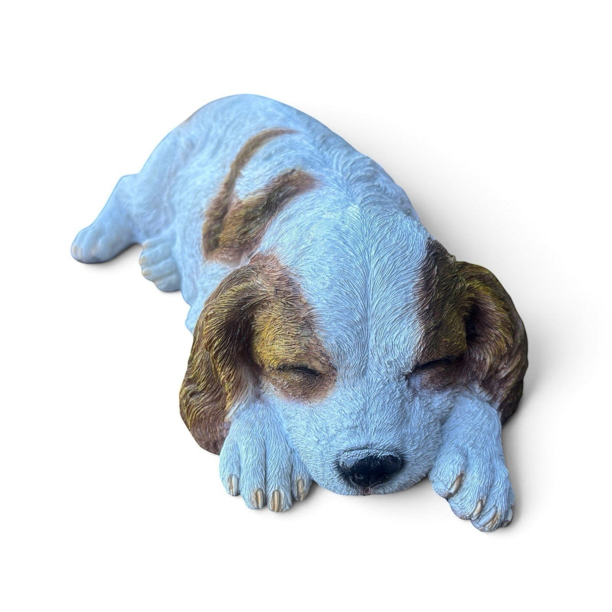  resin laying Cavalier King Charles Spaniel ornament with realistic hand-painted details