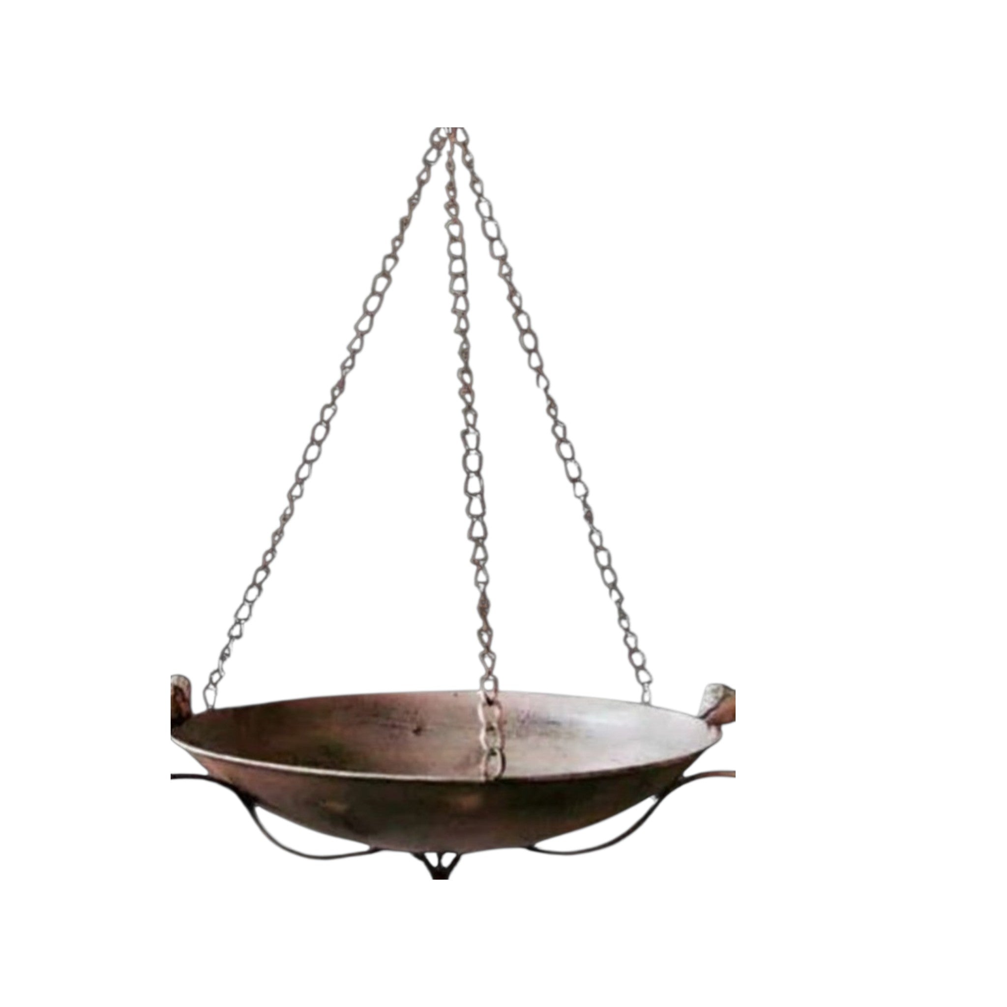 Wild Bird Feeder Wren Garden Outdoor Metal Hanging Brown Bird Design  29x29X58cm