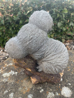 22nice4me Garden Statues sleeping koala on a branch resin ornament with textured grey fur detail