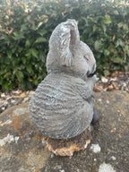 22nice4me Garden Statues sleeping koala on branch resin ornament with textured grey fur detail