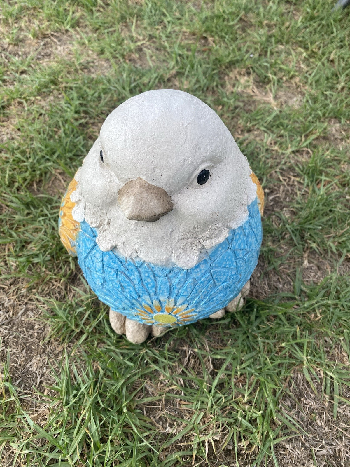 Mosaic Look Bird Garden Ornament Statue Sculpture Gift Home Décor 33cm