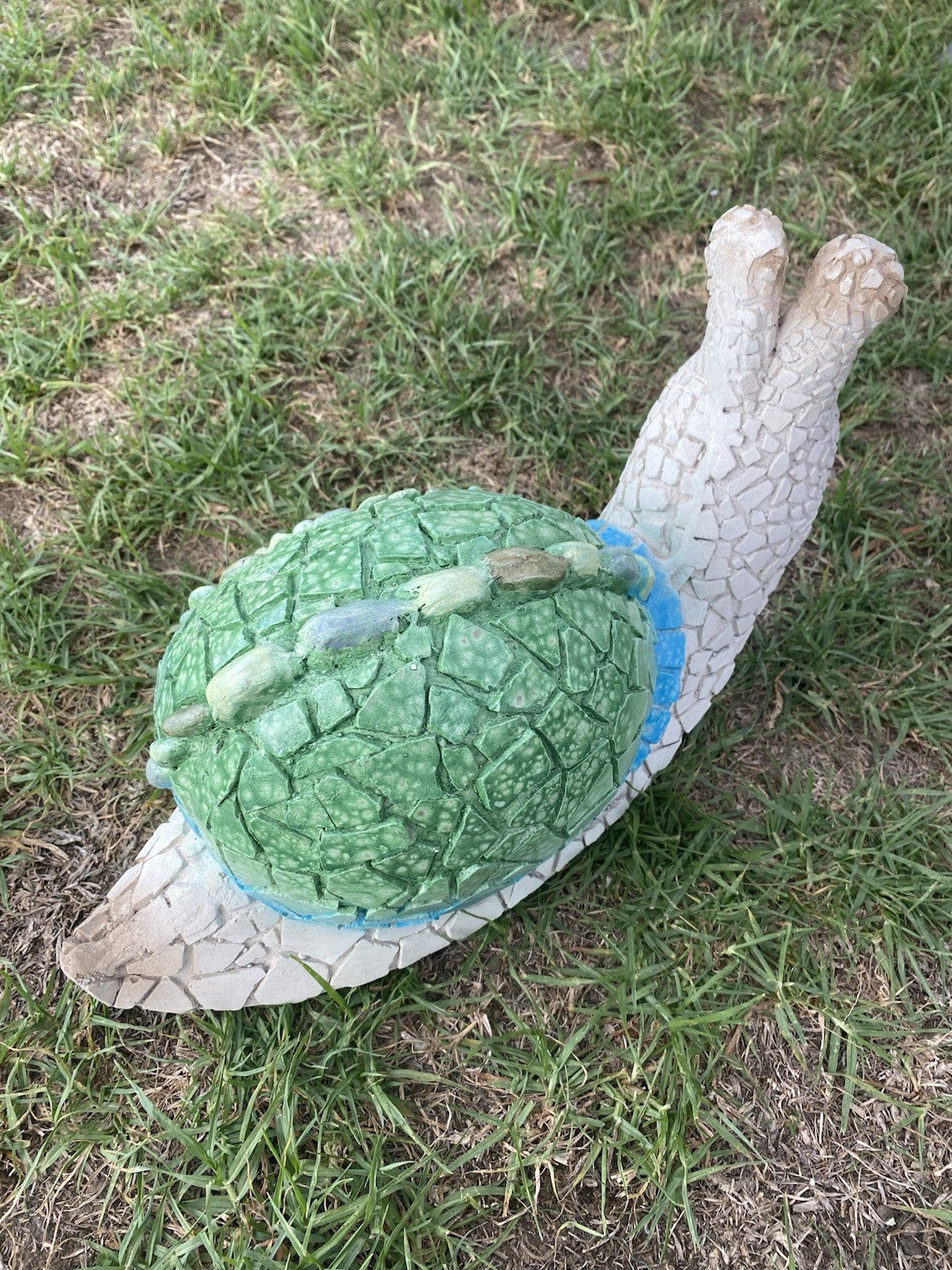 Mosaic Look Snail Garden Statue Ornament Figurine Home Decor