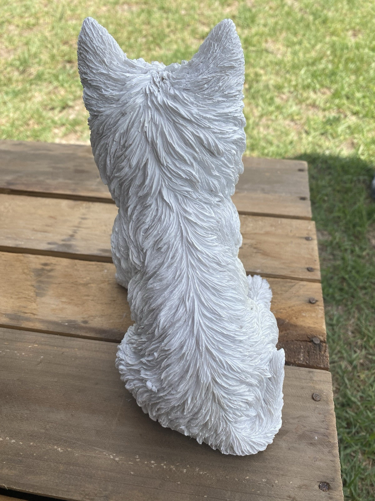 WESTIE WEST HIGHLAND TERRIER PUPPY DOG ANIMAL MEMORIAL GARDEN STATUE ORNAMENT