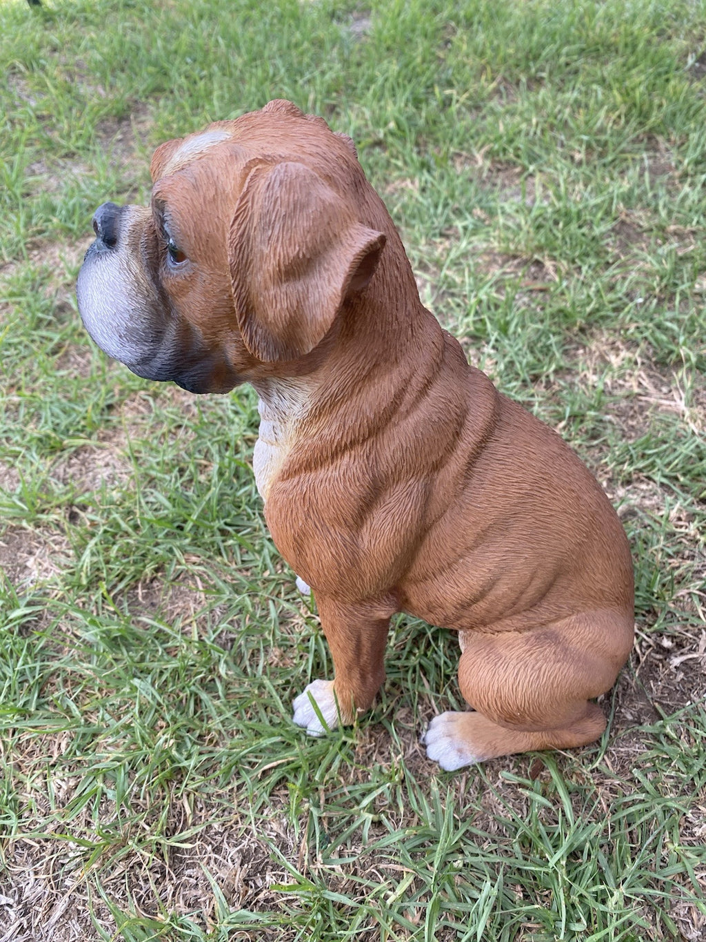 BOXER PUPPY DOG ANIMAL MEMORIAL GARDEN STATUE ORNAMENT FIGURINE HOME DECOR