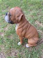 BOXER PUPPY DOG ANIMAL MEMORIAL GARDEN STATUE ORNAMENT FIGURINE HOME DECOR
