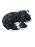 ABBYSSINIAN GUINEA PIG CAVY  ANIMAL GARDEN STATUE ORNAMENT FIGURINE BLACK COLOUR