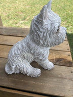 WESTIE WEST HIGHLAND TERRIER PUPPY DOG ANIMAL MEMORIAL GARDEN STATUE ORNAMENT