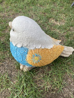 Mosaic Look Bird Garden Ornament Statue Sculpture Gift Home Décor 33cm